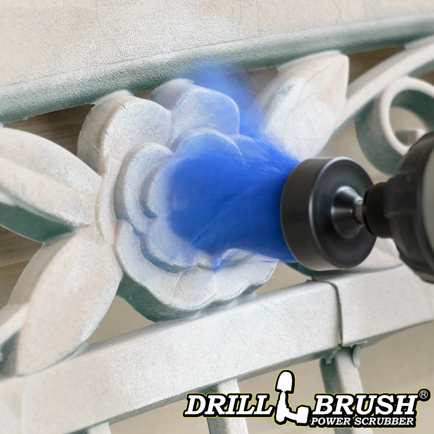1in Blue Brush - Medium Stiffness - Long Bristles - Marine & Pool Spot Cleaning | 1in-L-B-QC-DB - Image 3