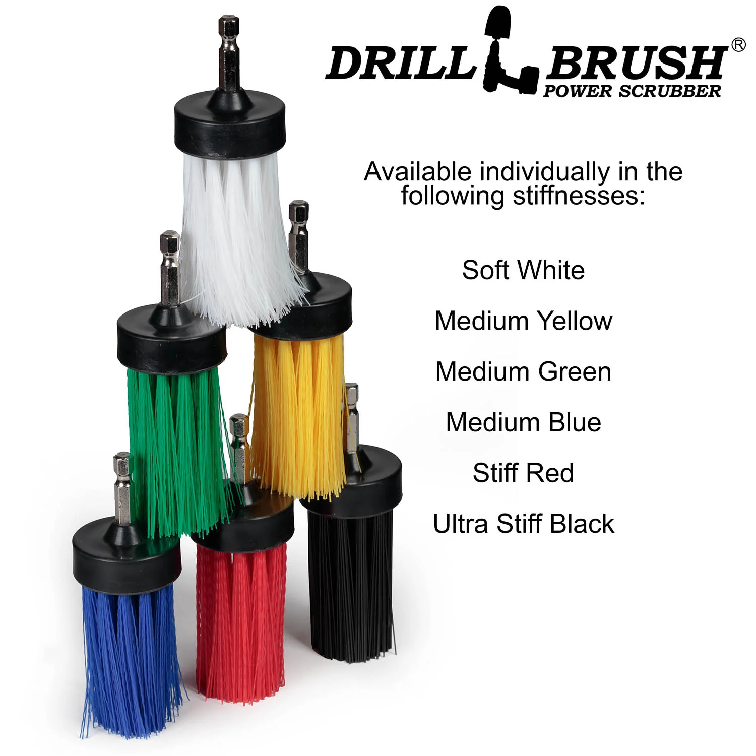 1in Red Brush - High Stiffness - Long Bristles - Outdoor & Patio Spot Cleaning | 1in-L-R-QC-DB - Image 5