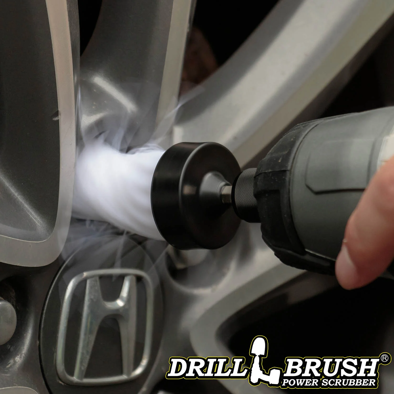 1in White Brush - Soft Stiffness - Long Bristles - Home & Auto Spot Cleaning | 1in-L-W-QC-DB - Image 3