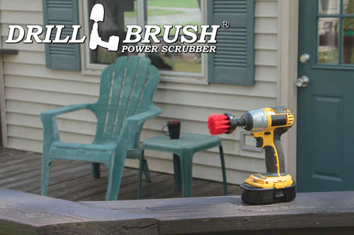 2in Red Brush - High Stiffness - Long Bristles - Outdoor Spot Cleaning | 2in-L-R-QC-DB - Image 6