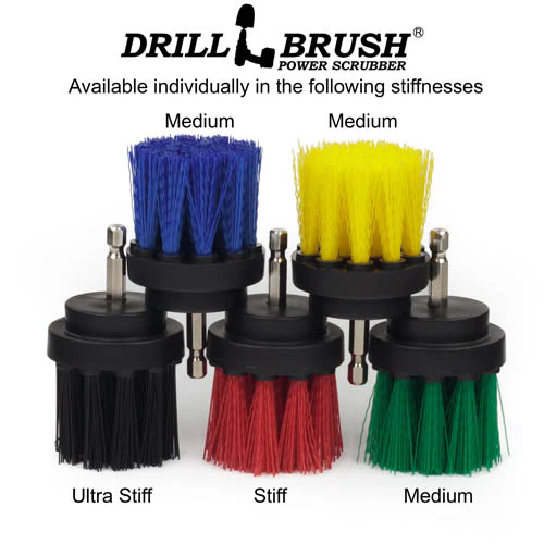 2in Yellow Brush - Medium Stiffness - Long Bristles - Bathroom Spot Cleaning | 2in-L-Y-QC-DB - Image 5