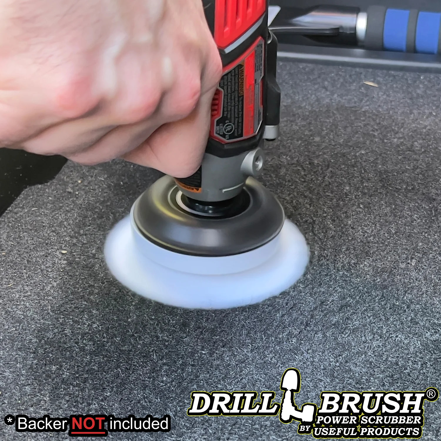 3 inch Hook-and-Loop Mini Polisher Brush - Soft Bristles - Automotive Upholstery Scrubbing - 3in-S-W-V-DB - Image 4