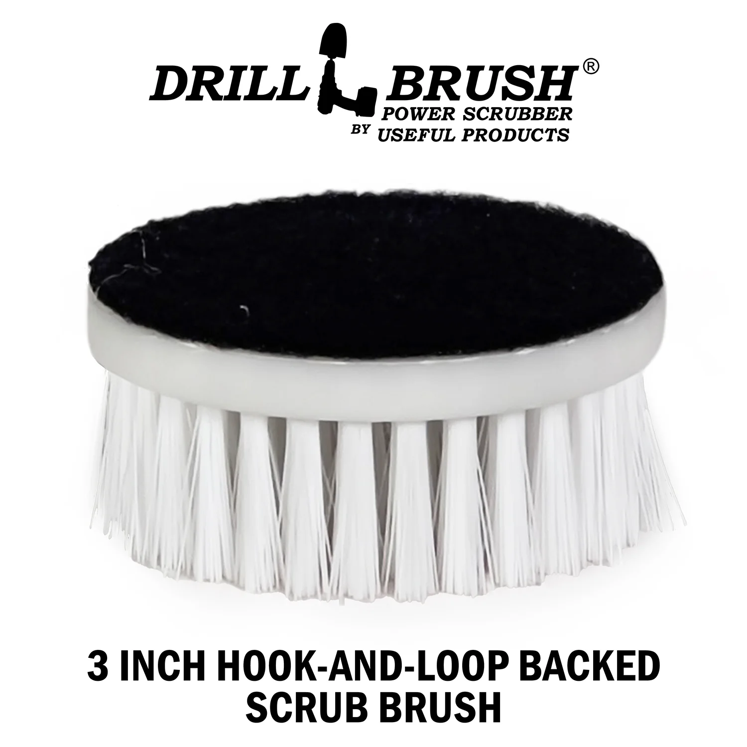 3 inch Hook-and-Loop Mini Polisher Brush - Soft Bristles - Automotive Upholstery Scrubbing - 3in-S-W-V-DB - Image 6