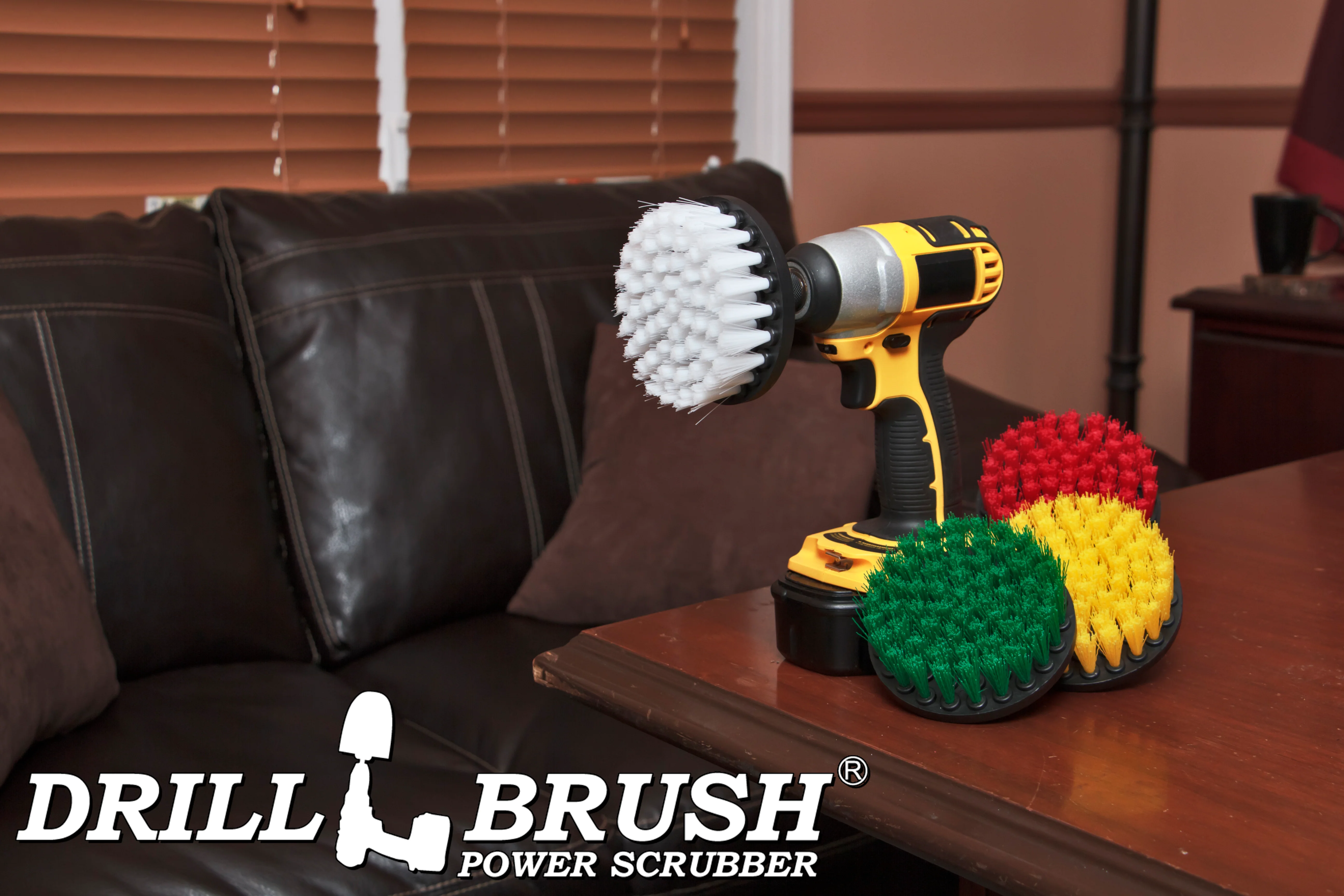 4-piece 4in Brush Kit - Soft, Medium, & Stiff - Home , Kitchen, Bathroom, & Patio | 4in-S-GRWY-QC-DB - Image 6
