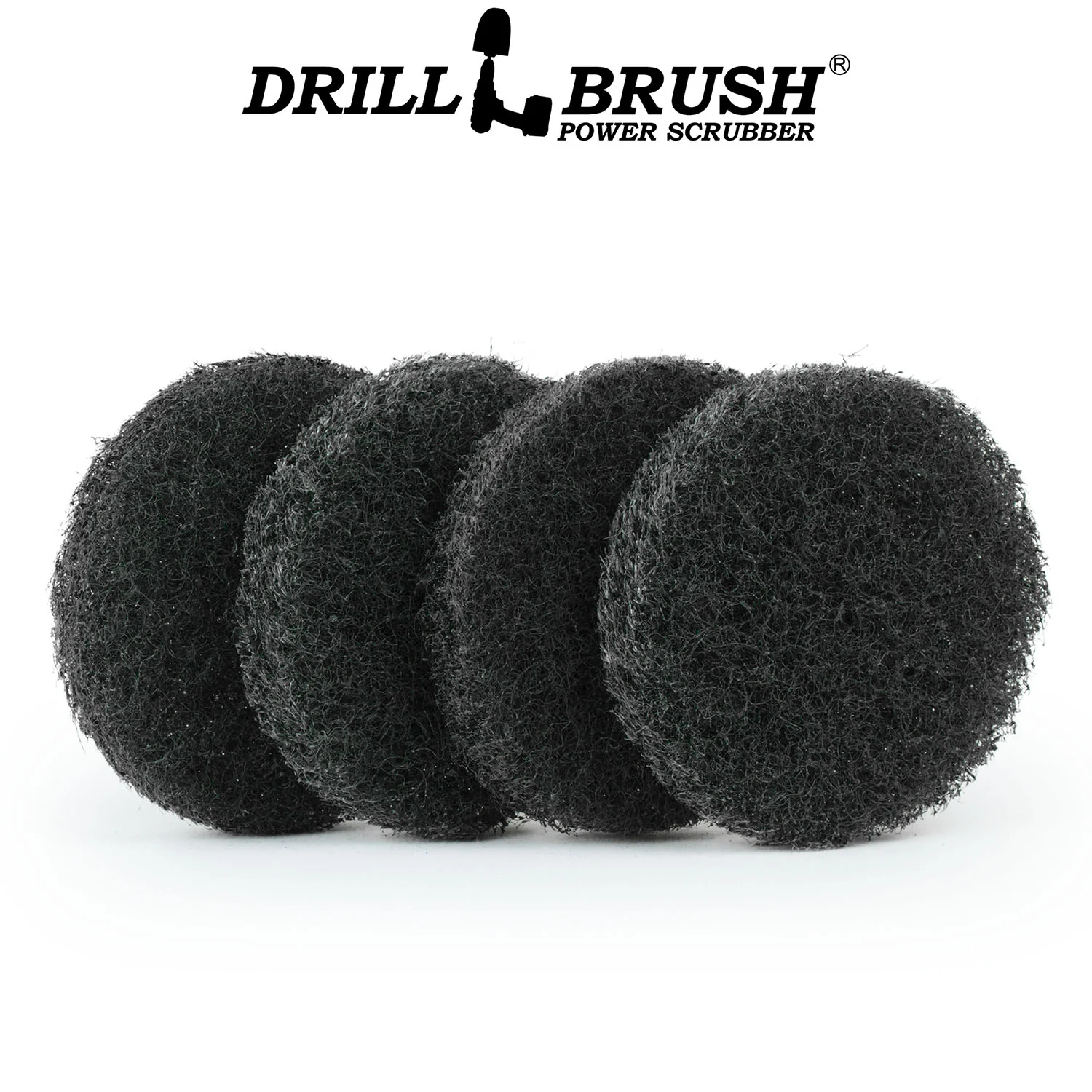 4in Black Scrub Pad 4 Pack - Image 2