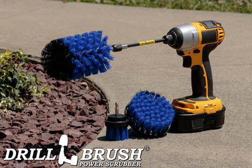 4in Flat Brush, 2in Short Brush, and Jumbo Original all in Medium Blue Plus 5" Extension - Aquarium Cleaning Products  | B-S-42J-5X-QC-DB - Image 6