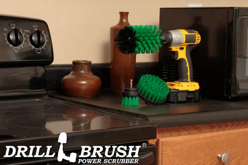 4in Flat Brush, 2in Short Brush, and Jumbo Original all in Medium Stiffness Green - Oven Cleaner Brush Set | G-S-42J-QC-DB - Image 6