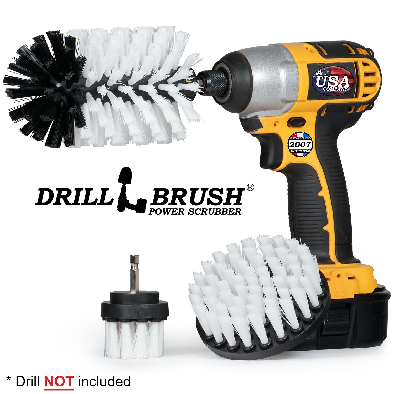 4in Flat Brush, 2in Short Brush, and Jumbo Original all in Soft White - Automotive Cleaning kit | W-S-42J-QC-DB - Image 2
