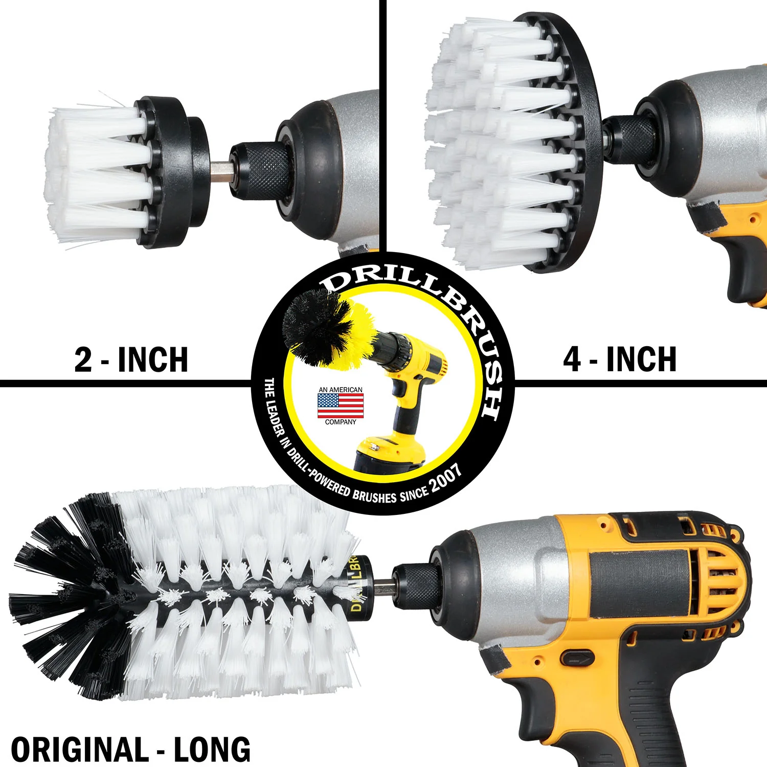 4in Flat Brush, 2in Short Brush, and Jumbo Original all in Soft White - Automotive Cleaning kit | W-S-42J-QC-DB - Image 3