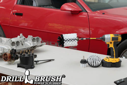 4in Flat Brush, 2in Short Brush, and Jumbo Original all in Soft White Plus 5" Extension - Automotive Cleaning kit with Extended Reach Attachment  | W-S-42J-5X-QC-DB - Image 6