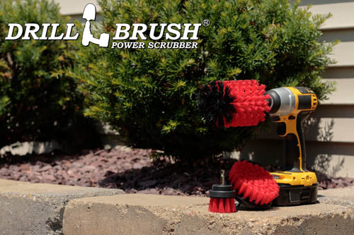 4in Flat Brush, 2in Short Brush, and Jumbo Original all in Stiff Red - Outdoor Cleaning Brush Set | R-S-42J-QC-DB - Image 6