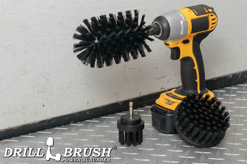 4in Flat Brush, 2in Short Brush, and Jumbo Original all in Ultra Stiff Black - Baked on Food Remover Brush Set | K-S-42J-QC-DB - Image 6