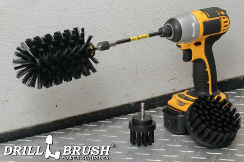 4in Flat Brush, 2in Short Brush, and Jumbo Original all in Ultra Stiff Black Plus 5" Extension - Wire Brush Replacement  | K-S-42J-5X-QC-DB - Image 6