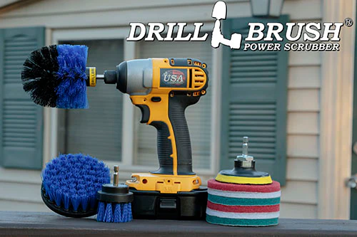 Original, 4in, & 2in Medium Blue Brushes w/ 4in Variety Pads - Marine & Pool | S-B42O-P4-2WRB-3V-QC-DB - Image 8