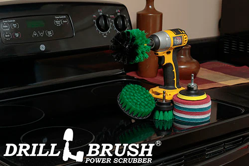 Original, 4in, & 2in Medium Green Brushes w/ 4in Variety Pads - Kitchen Cleaning | S-G42O-P4-2WRB-3V-QC-DB - Image 8