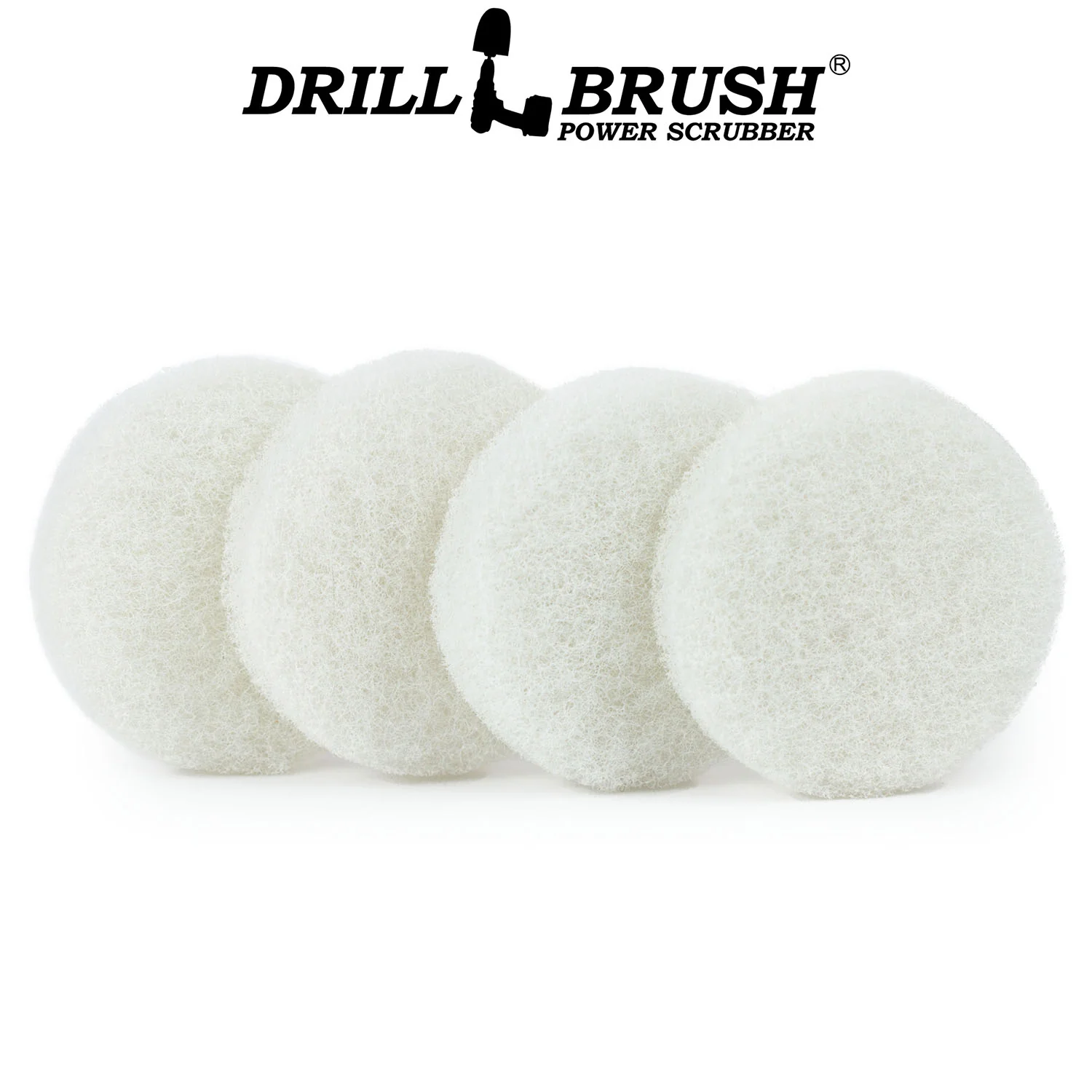 4in White Scrubbing Pads Refill - Very Soft - Glass & Wood Cleaning | 4in-P4W-refill-DB - Image 2