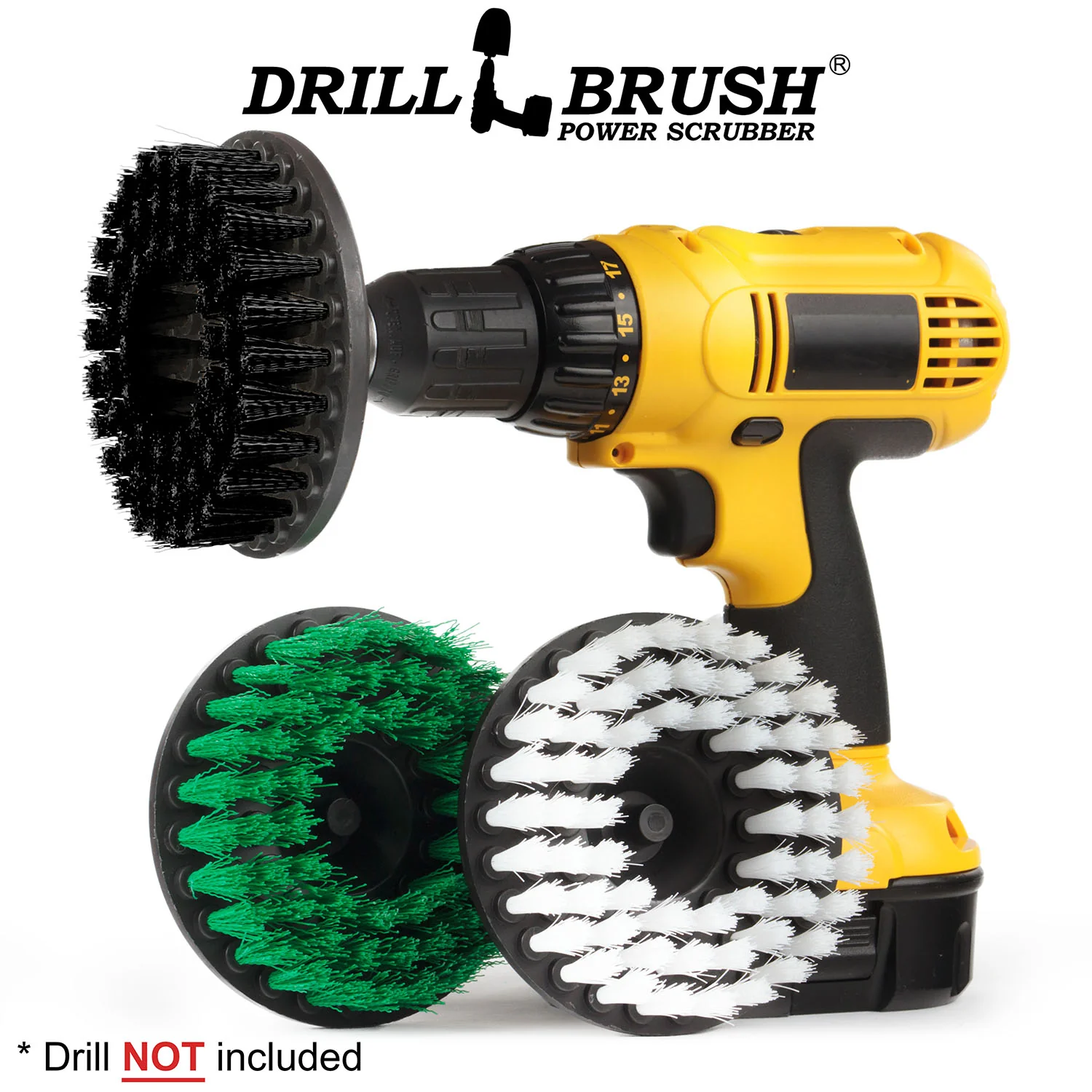 5 inch Hex 3-piece Brushes - Soft, Medium, & Ultra Stiff Bristles - Home, Auto, and Grill Cleaning | 5in-S-WGK-H-DB - Image 2