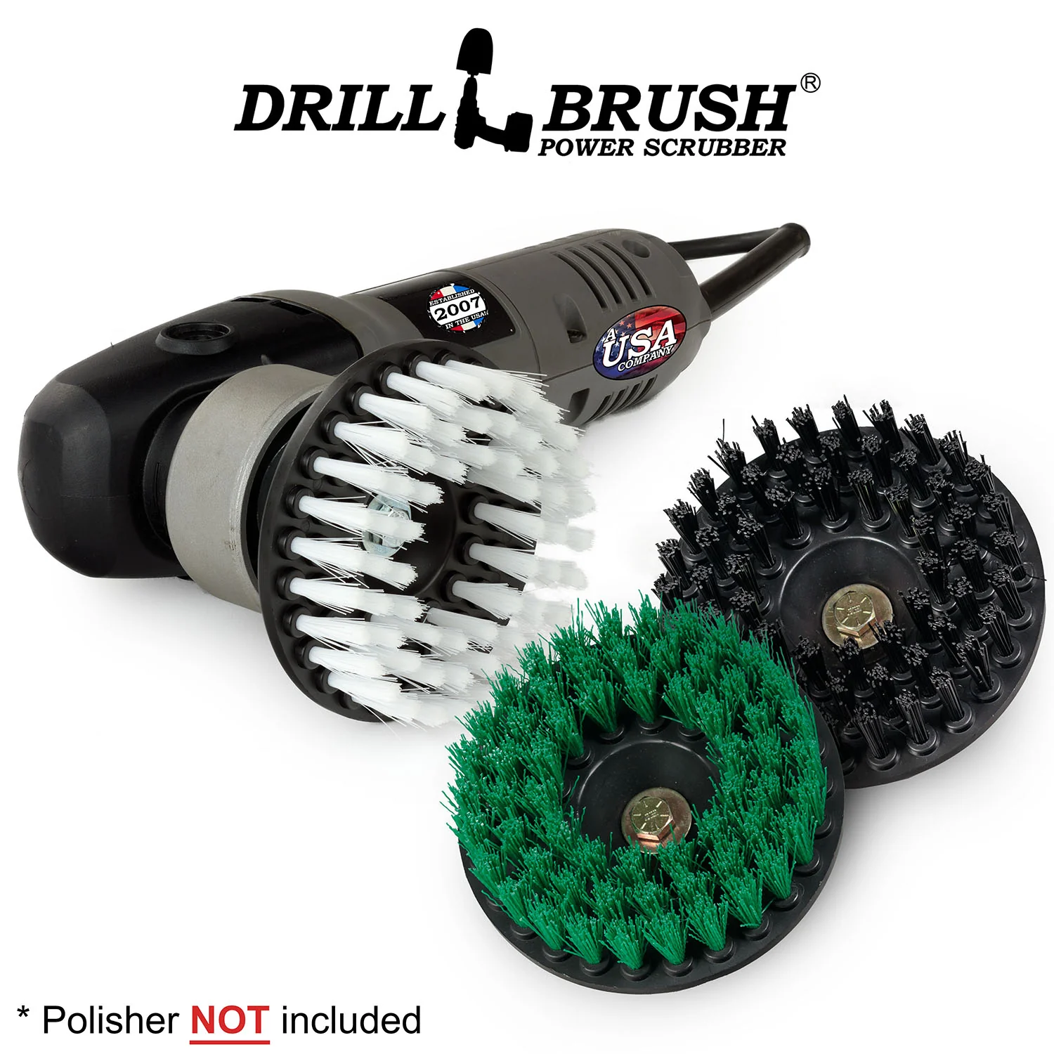 5 inch Threaded 3-piece Brushes - Soft, Medium, & Ultra Stiff Bristles - Home, Auto, and Grill Cleaning | 5in-S-WGK-T-DB - Image 2