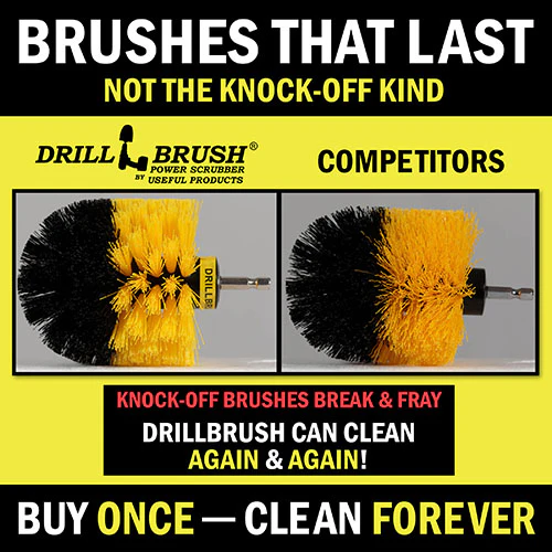 5in, 4in, & 2in Variety Brushes - Soft, Medium, and Ultra Stiff Bristles - General Household Cleaning | W2-B5-K4-S-QC-DB - Image 6
