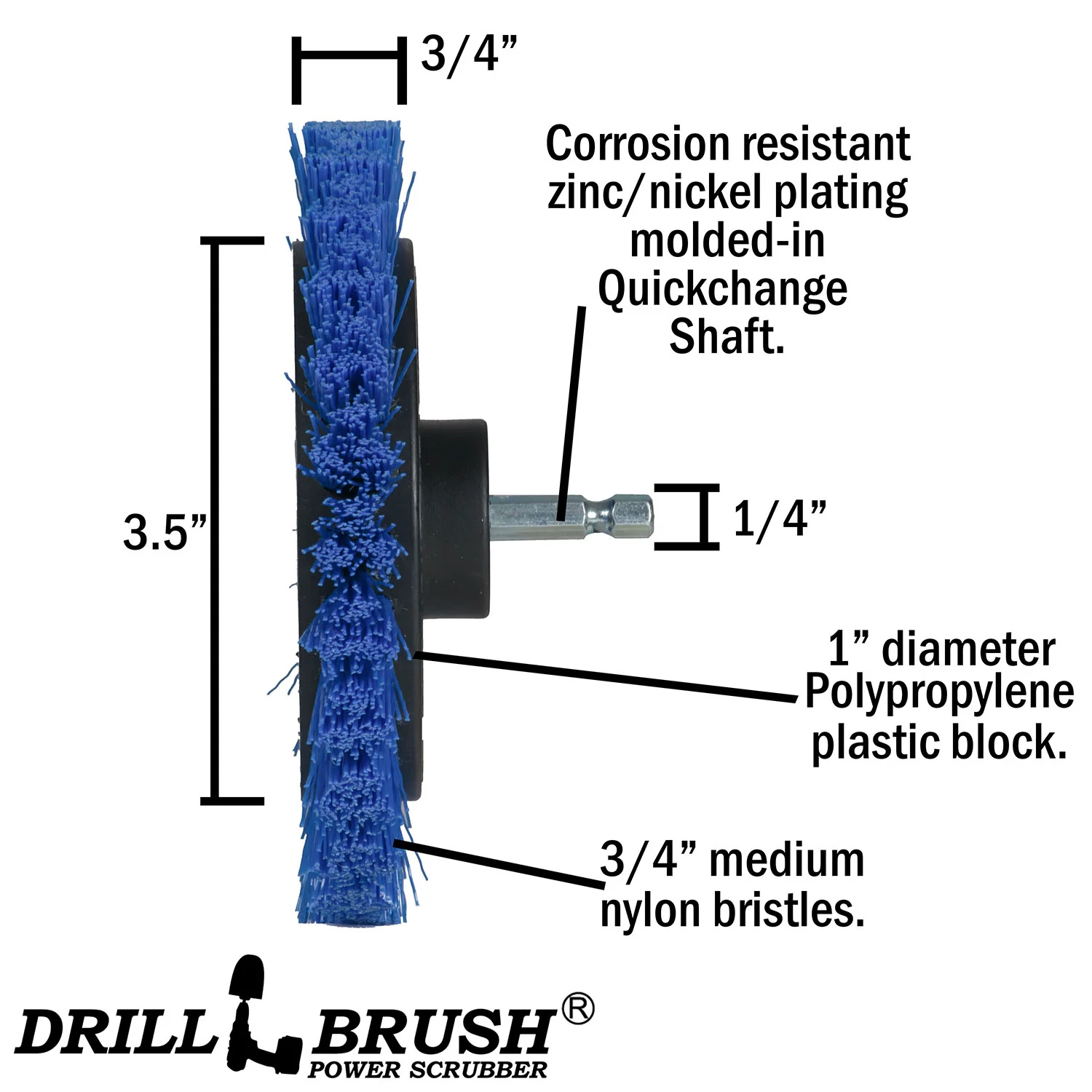 5in Flat Brush, 4in Flat Brush, 2in Short Brush, and Jumbo Original all in Medium Blue - Aquarium Cleaning Products  | B-S-E542J-QC-DB - Image 6
