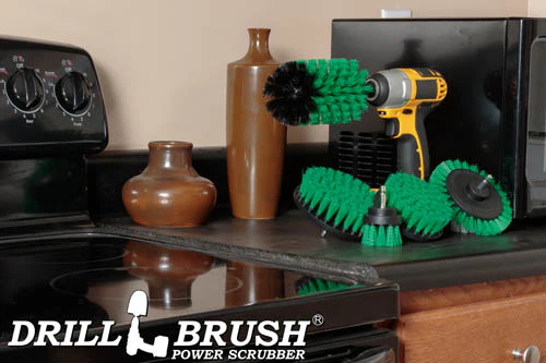 5in Flat Brush, 4in Flat Brush, 2in Short Brush, and Jumbo Original all in Medium Green - Kitchen Cleaning Products  | G-S-E542J-QC-DB - Image 7