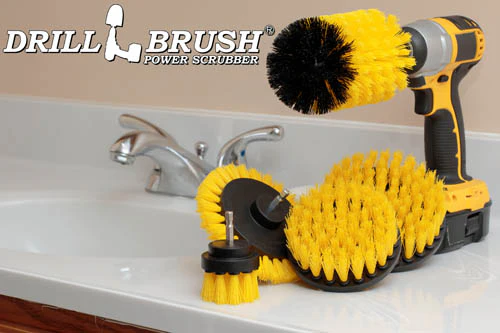 5in Flat Brush, 4in Flat Brush, 2in Short Brush, and Jumbo Original all in Medium Yellow - Bathroom Cleaning Products  | Y-S-E542J-QC-DB - Image 7