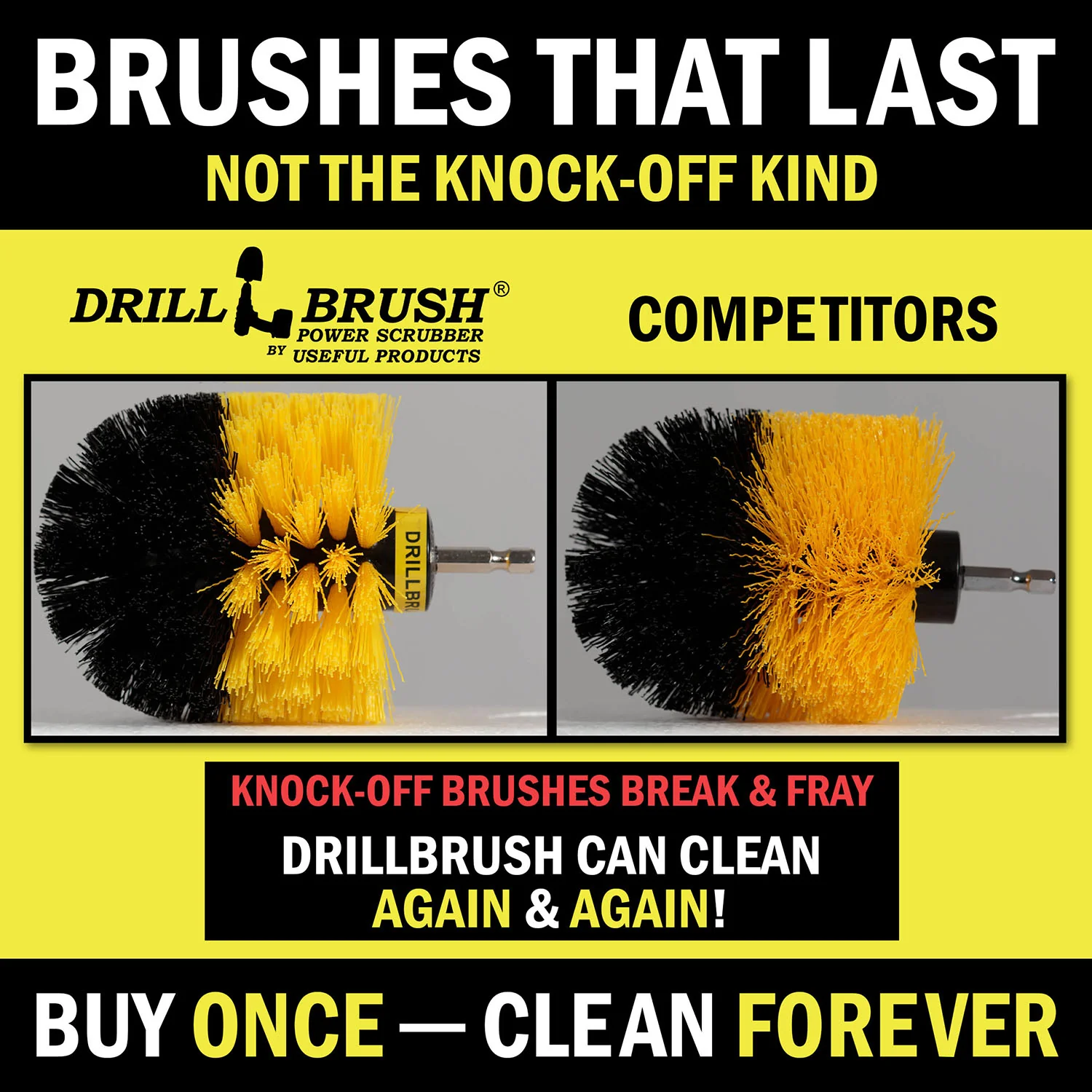 5in Flat Brush, 4in Flat Brush, 2in Short Brush, and Jumbo Original all in Soft White - Home & Auto Cleaning Products  | WJ-Y2-B5-R4-KE-S-QC-DB - Image 7