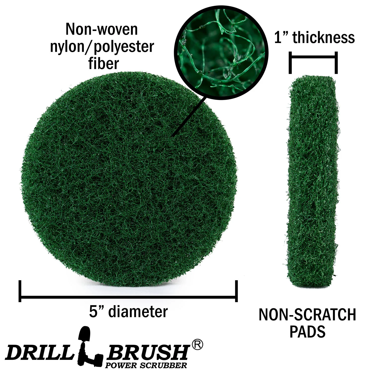 5in Green Scrubbing Pads Refill - Abrasive- Kitchen & Grill Cleaning | 5in-PG-refill-DB - Image 4