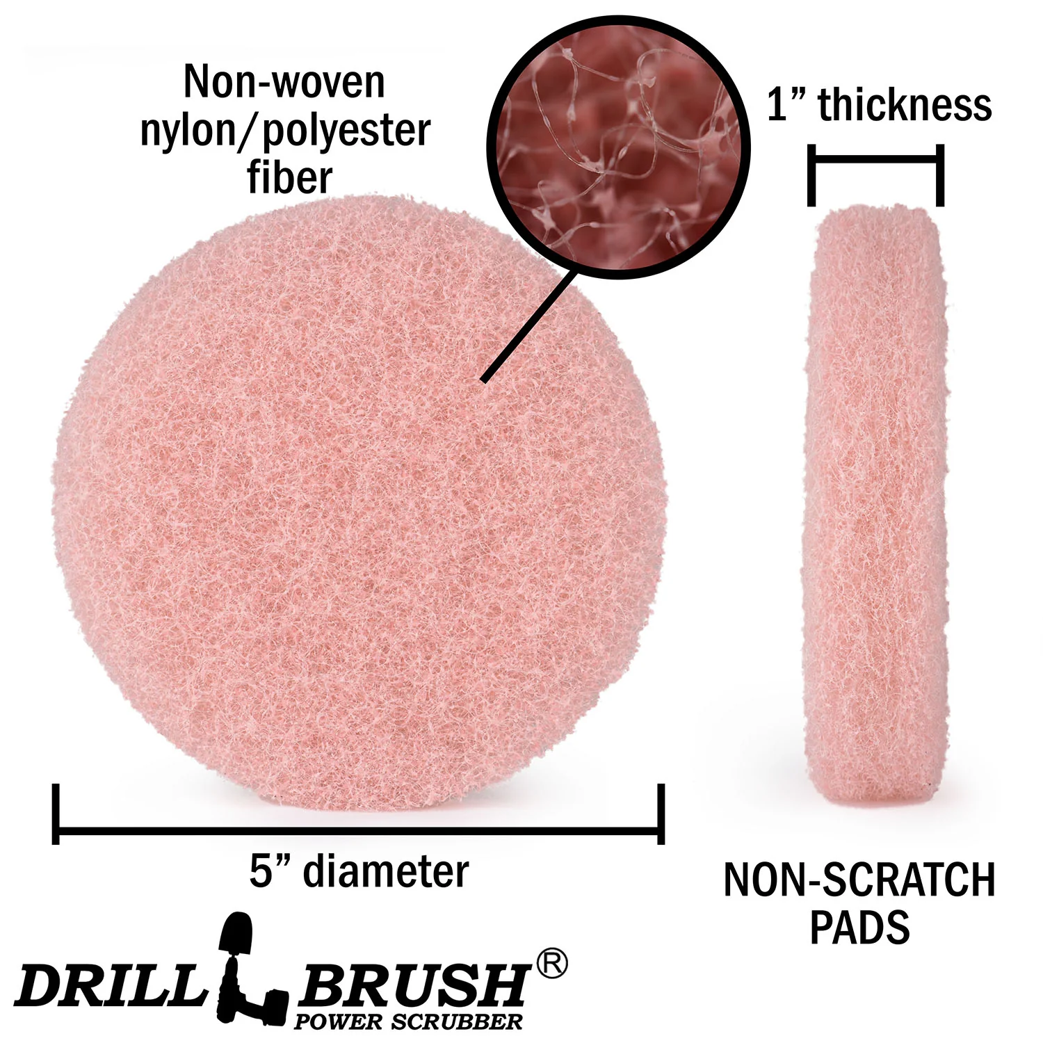 5 Inch Pink Scrubbing Pad - Image 3