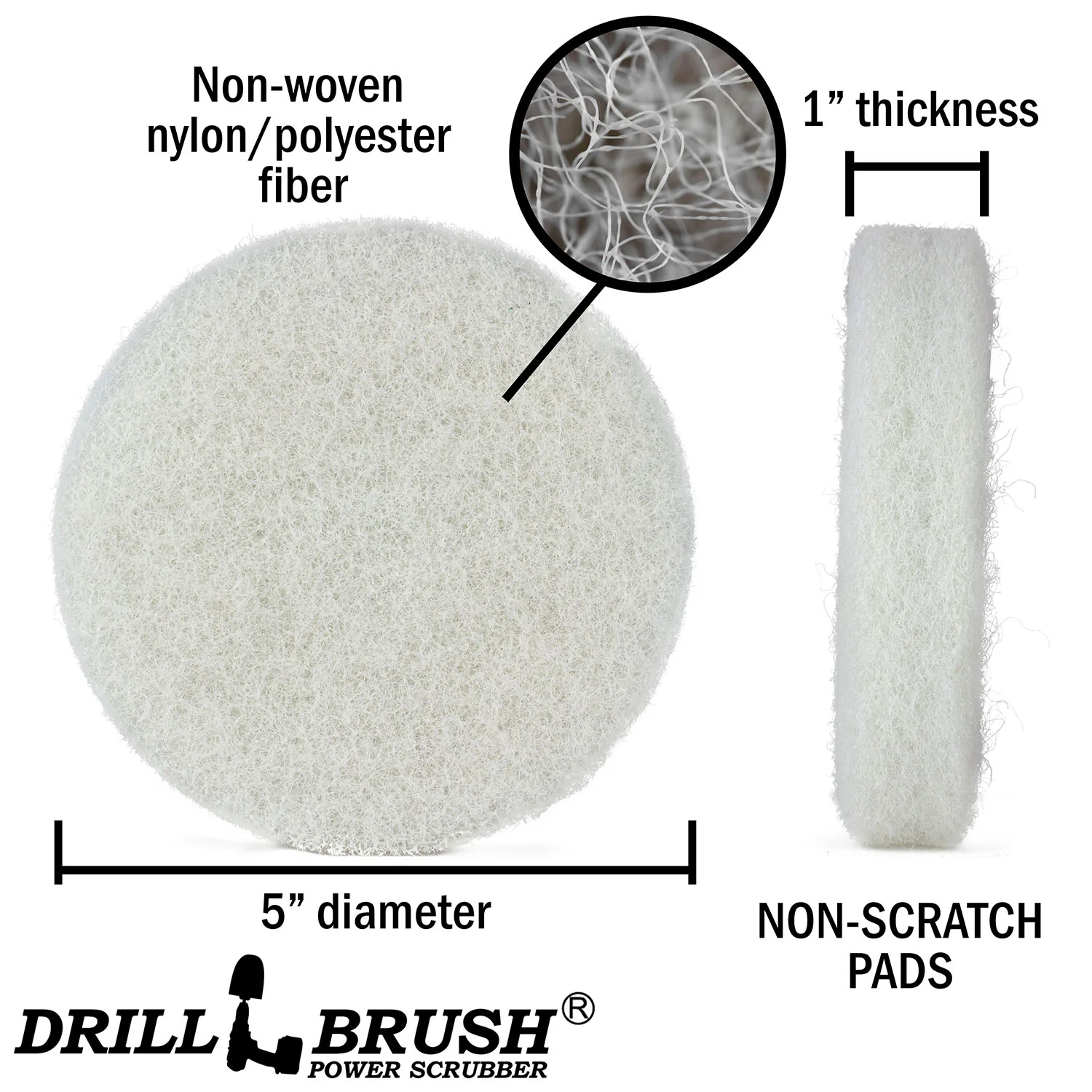 5 inch Diameter White Fine Polishing Pad - Image 4
