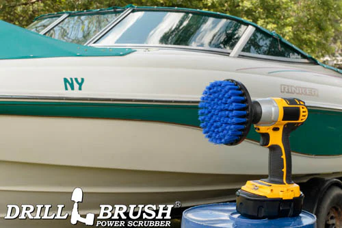 5in Blue Brush - Medium Stiffness Bristles - Pool & Marine Cleaning | 5in-S-B-QC-DB - Image 5