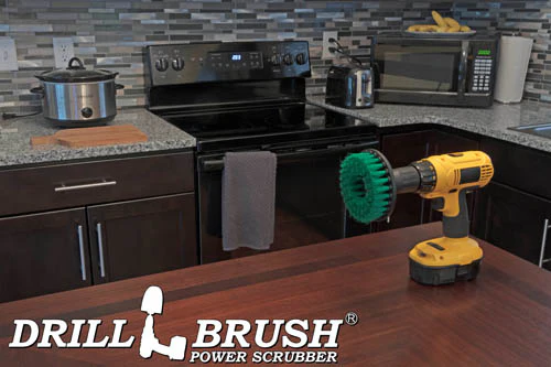 5in Green Brush - Medium Stiffness - Kitchen Counter & Tile Cleaning | 5in-S-G-H-DB - Image 5