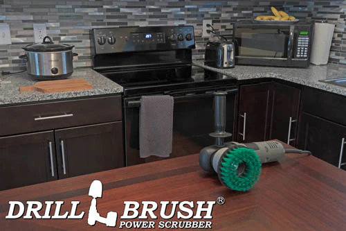5in Green Brush - Medium Stiffness - Kitchen Counter & Tile Cleaning | 5in-S-G-T-DB - Image 5
