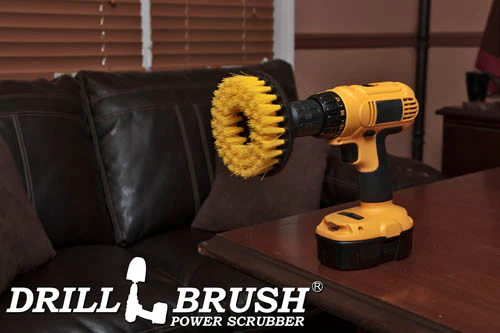 5in Yellow Brush - Medium Stiffness - Shower Door & Tile Cleaning | 5in-S-Y-H-DB - Image 5