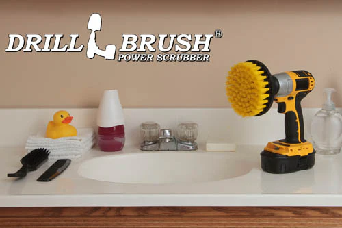 5in Yellow Brush - Medium Stiffness - Shower Door & Tile Cleaning | 5in-S-Y-QC-DB - Image 5