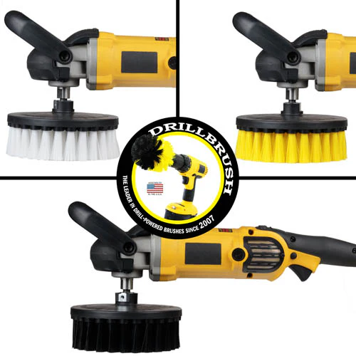7in. Brush 3-piece Kit - Soft, Medium, & Ultra Stiff Bristles - Industrial Cleaning | 7in-L-WYK-T-DB - Image 3