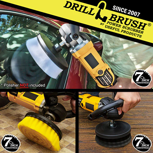 7in. Brush 3-piece Kit - Soft, Medium, & Ultra Stiff Bristles - Industrial Cleaning | 7in-L-WYK-T-DB - Image 4