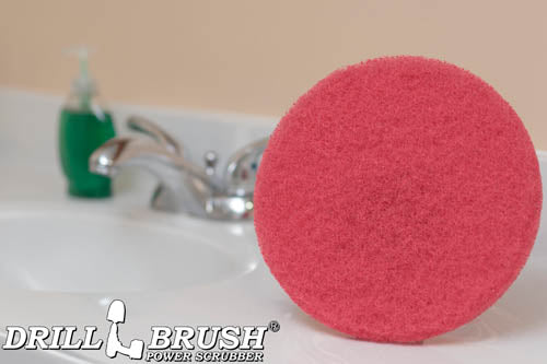 8 Inch Diameter Red Medium Replacement Scrub Pad - Image 4