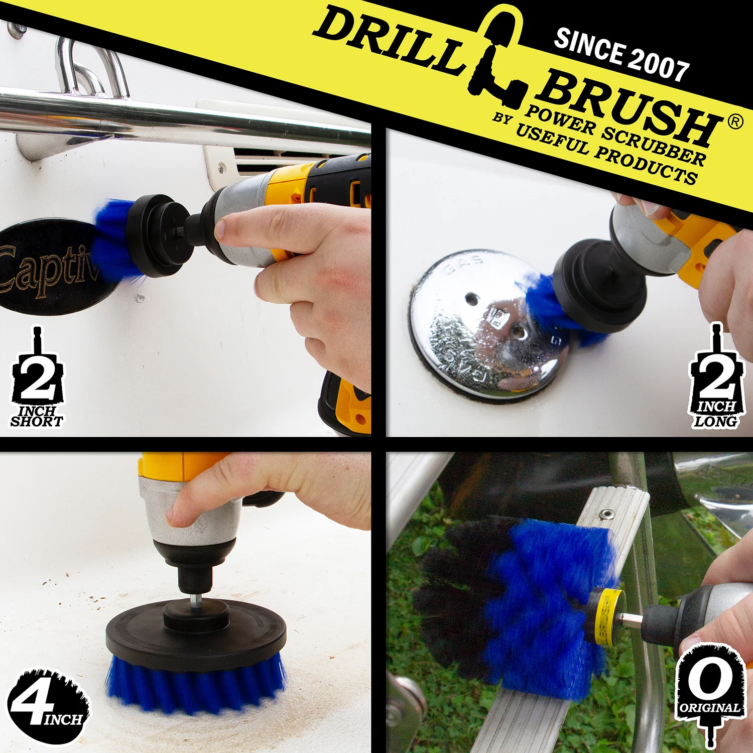 Original, 4in, 2in, & 2in-L Blue Brushes - Medium Bristles - Pool & Marine | B-42OS-2L-QC-DB - Image 5