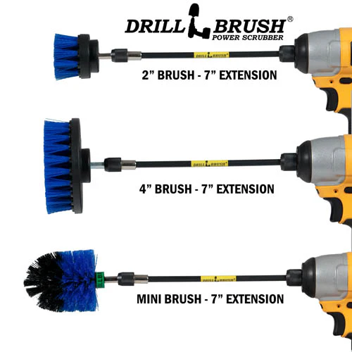 Ultimate Blue Brush Kit w/ 7in Extension - Medium Bristles - Pool & Marine | B-542OMS-2L-7X-QC-DB - Image 3