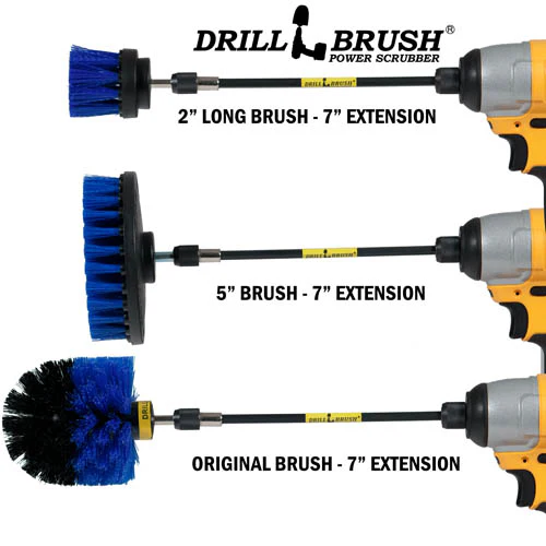 Ultimate Blue Brush Kit w/ 7in Extension - Medium Bristles - Pool & Marine | B-542OMS-2L-7X-QC-DB - Image 4