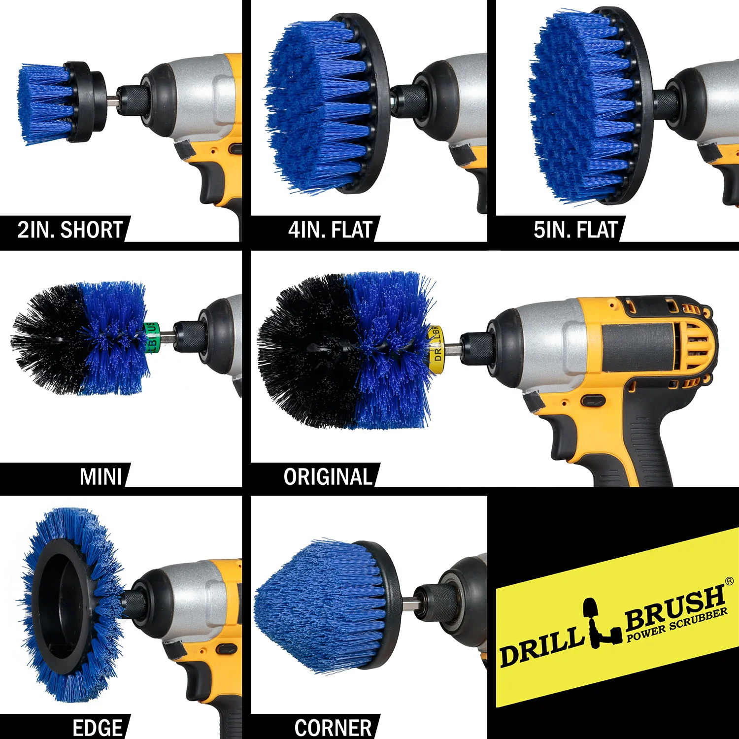 21-piece Blue Brush Kit - Medium Bristles | B-E542OMCS-P4-3WRB-2F-3V-5X-QC-DB - Image 4