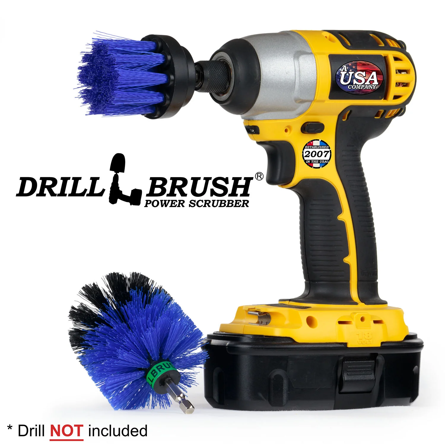 Mini & 2in-L Blue Brushes - Medium Bristles - Marine & Pool Cleaning | B-MS-2L-QC-DB - Image 3