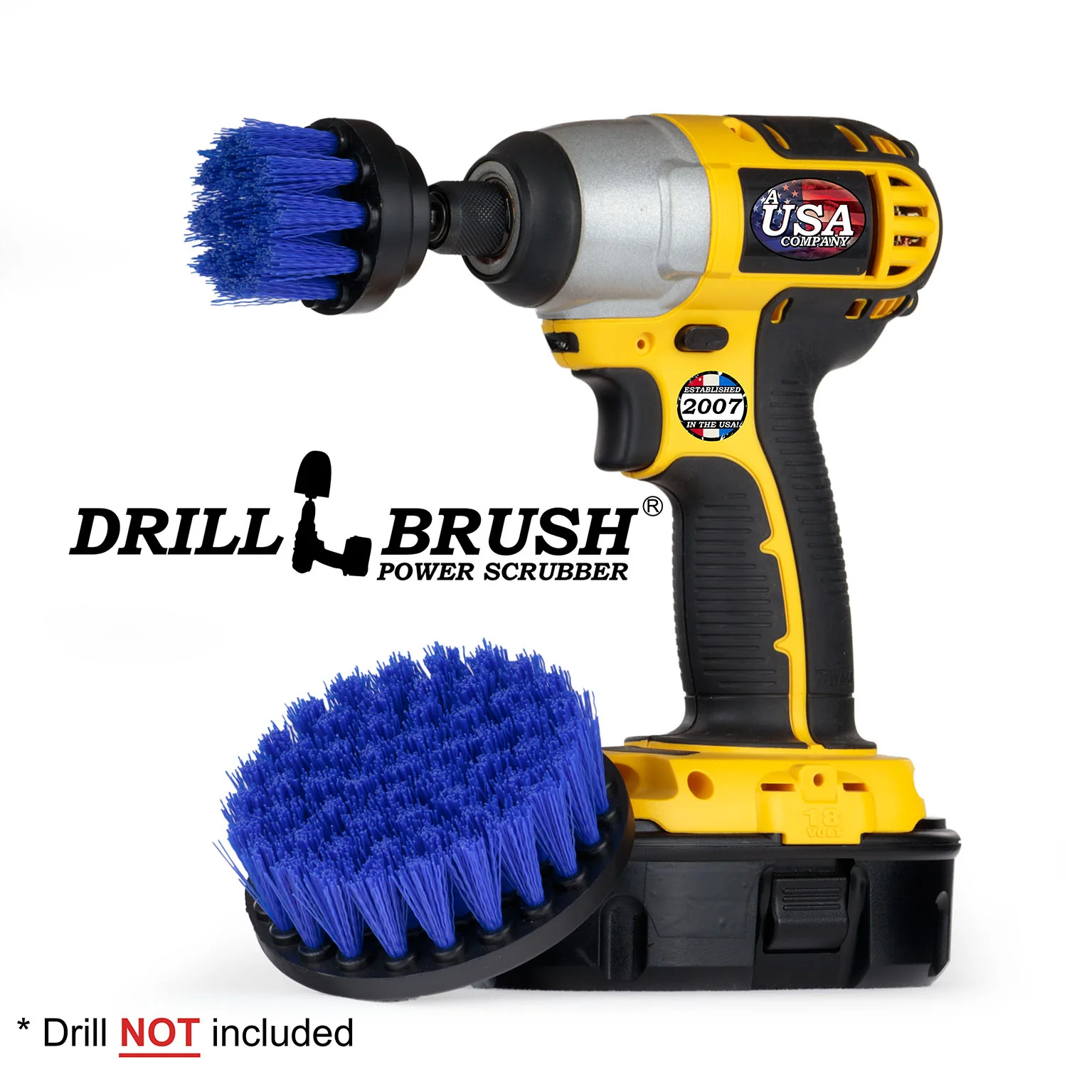 4in & 2in Blue Brushes - Medium Bristles - Marine & Pool Cleaning | B-S-42-QC-DB - Image 3
