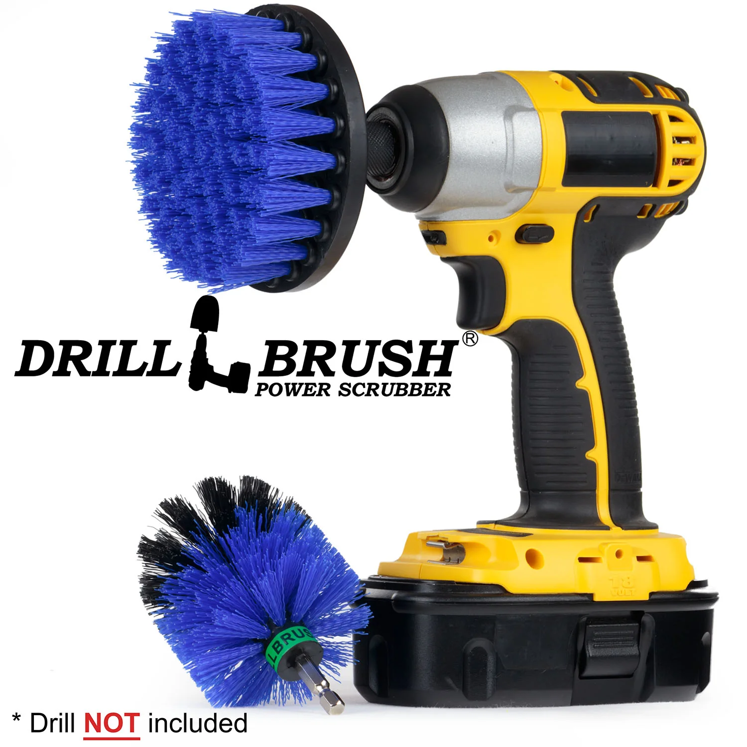 Mini & 4in Blue Brushes - Medium Bristles - Marine & Pool Cleaning | B-S-4M-QC-DB - Image 3