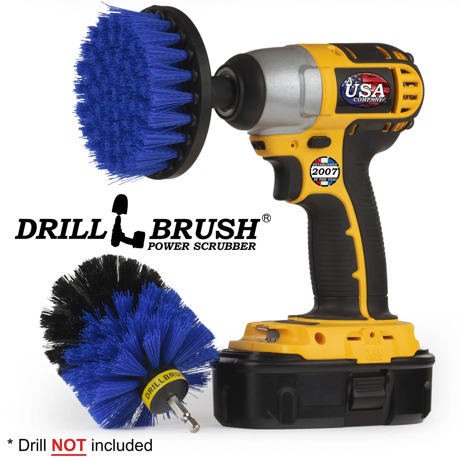 Original & 4in Blue Brushes - Medium Bristles - Marine & Pool Cleaning | B-S-4O-QC-DB - Image 3
