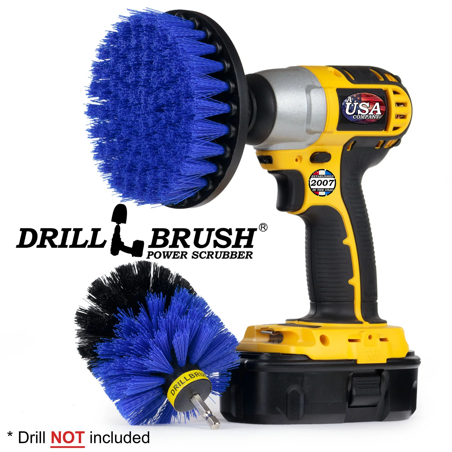 Original & 5in Blue Brushes - Medium Bristles - Marine & Pool Cleaning | B-S-5O-QC-DB - Image 3