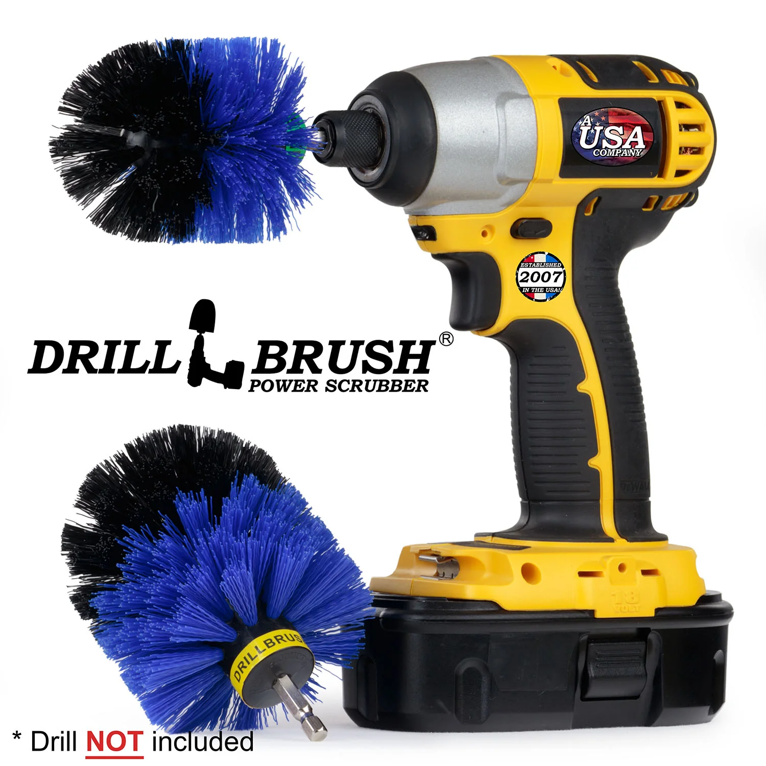 Original & Mini Blue Brushes - Medium Bristles - Marine & Pool Cleaning | B-S-MO-QC-DB - Image 3
