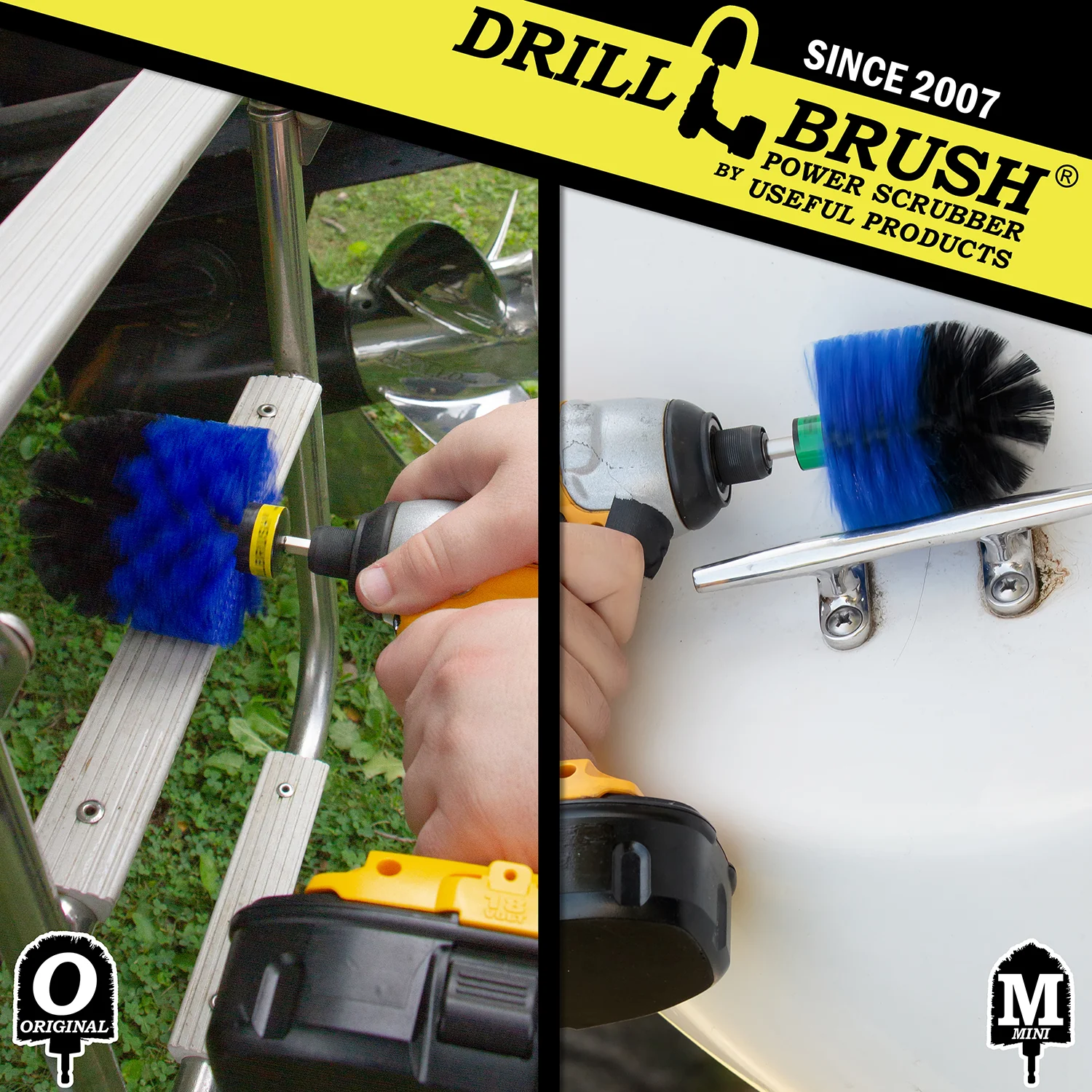 Original & Mini Blue Brushes - Medium Bristles - Marine & Pool Cleaning | B-S-MO-QC-DB - Image 4