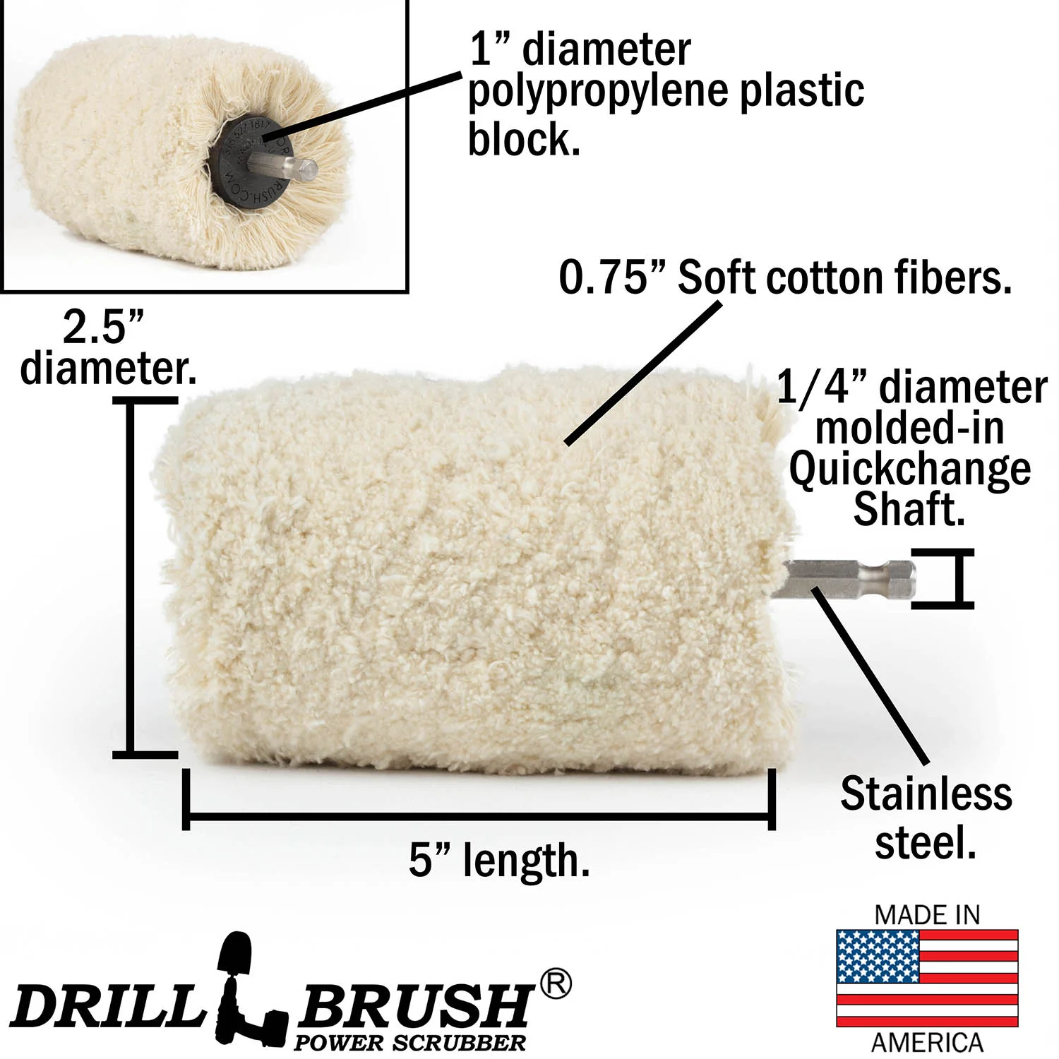 Cotton Buffer - Soft - Home & Auto Cleaning | Buff-Sm-QC-DB - Image 4